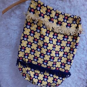 Vintage bag handmade sack, drawstring large 21 inch on length bundle 2 for 20